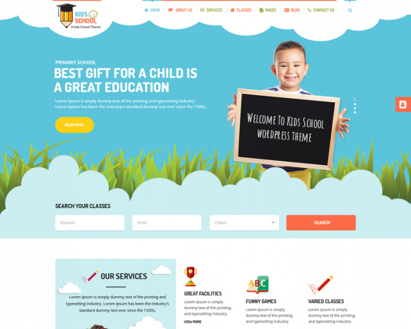 15151 Kindergarten Education WordPress Theme