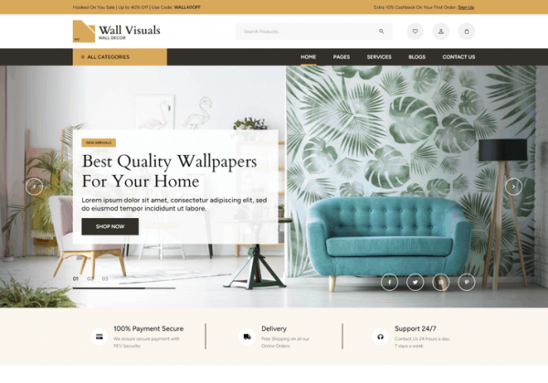 65465454 Wall Decor WordPress Theme