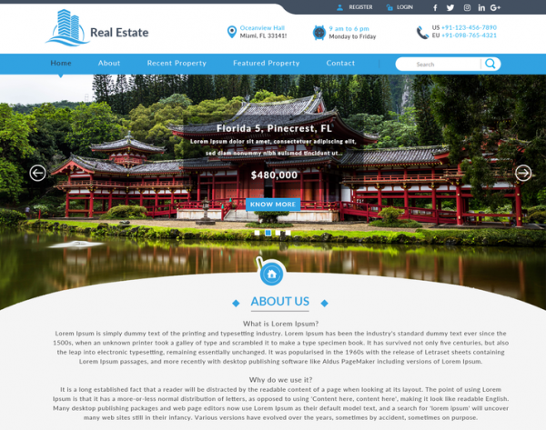 Real-Estate-Theme Construction WordPress Theme