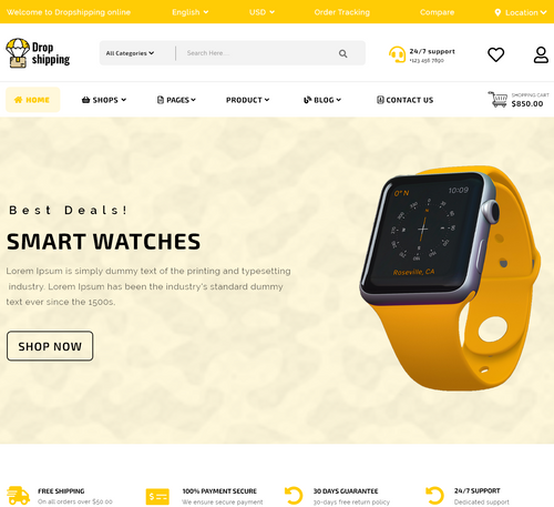 dropshipping-store-wordpress-theme Dropshipping Store WordPress Theme